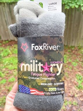 Fox River Military Fatigue Fighter Graduated Compression Socks for Women. NIB
